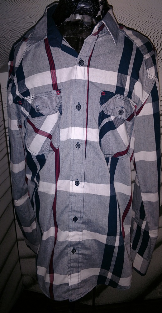 Rue21 Blue/White Plaid Button Down Shirt